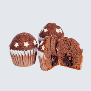 MINI MUFFIN ESTRELLA RELLENA DE CREMA AL CACAO