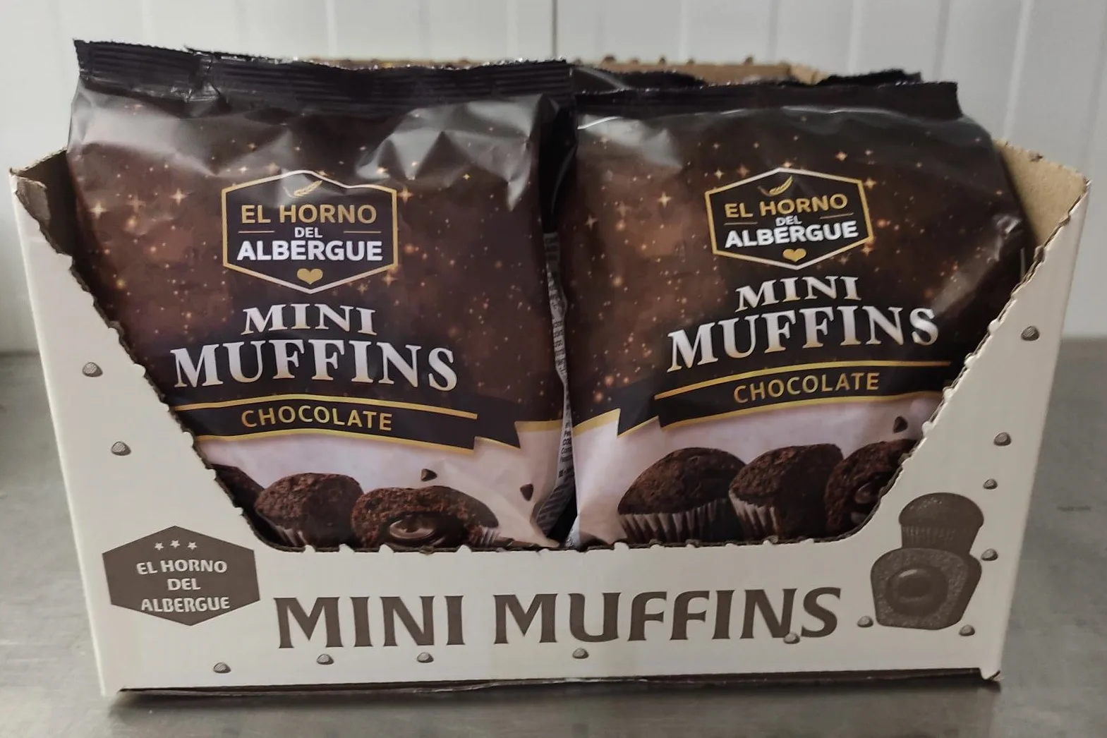 Mini Muffins Chispitas Rellena De Crema Al Cacao | EL-HORNO-DEL-ALBERGUE-SLU